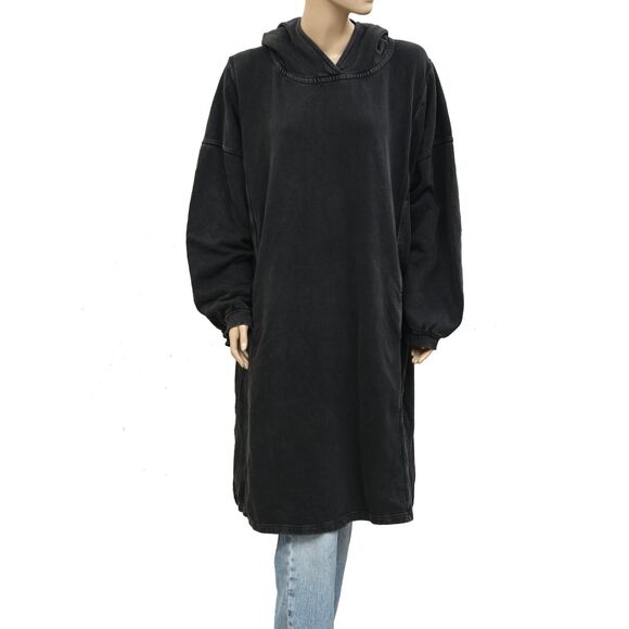 Free People We The Free Maxi Hoodie Sweatshirt Dress Oversized Cotton L 283971 - Picture 6 of 14